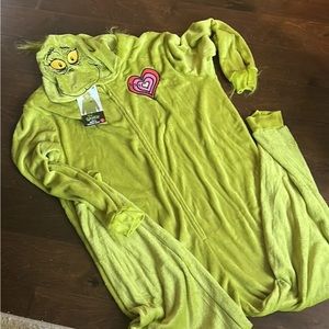 New Christmas Pajamas Mens Dr. Seuss Grinch Union Suit Plush